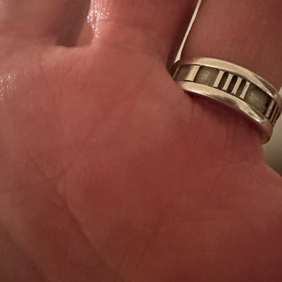 Tiffany 1995 Silver Atlas ring size 7 - Picture 2 of 6